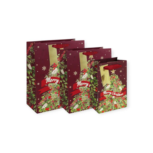 Picture of MERRY CHRISTMAS TREE GIFT BAGS